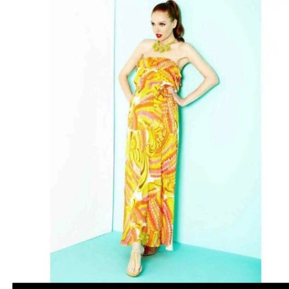 Trina Turk for Banana Republic Silk Sonya Patio Maxi Dress 2 - Picture 4 of 12